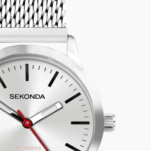 Sekonda Nordic Ladies Watch | Silver Case & Stainless Steel Mesh Bracelet with Silver Dial | 40488